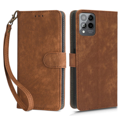 For T-Mobile Revvl 6 Pro 5G / T Phone Pro 5G / Telekom T Phone Pro 5G Phone Case RFID Blocking Wallet Stand Leather Cover with Strap