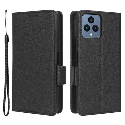 For T-Mobile REVVL 6 5G / T Phone 5G / Telekom T Phone 5G Leather Phone Case Wallet Litchi Texture Phone Stand Cover