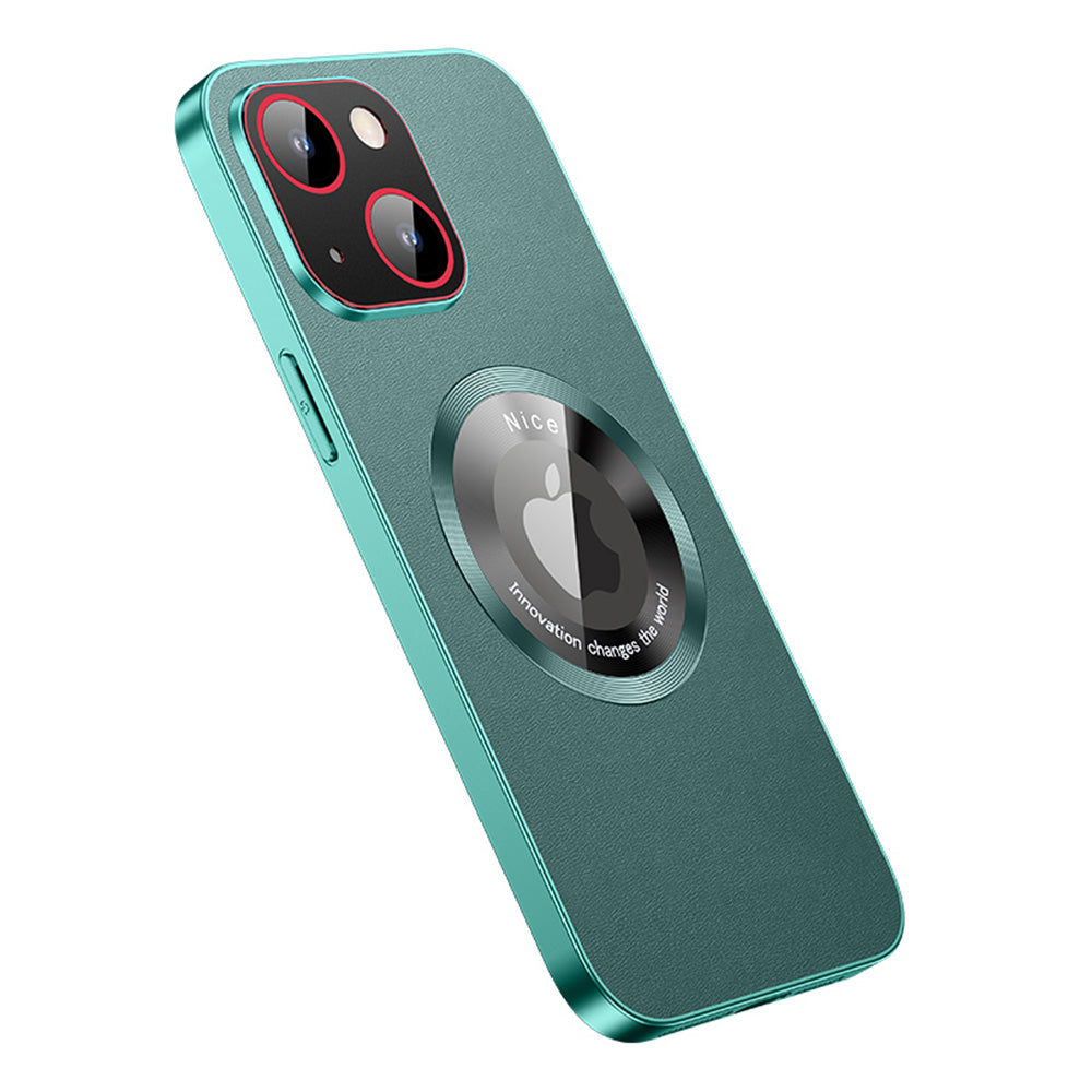 RH05 Phone Case for iPhone 14 Plus Magnetic Phone Cover PU Leather Coated Soft TPU PC Case