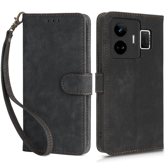 For Realme GT Neo 5 5G / GT3 5G Wallet Phone Case RFID Blocking Leather Stand Phone Cover with Strap