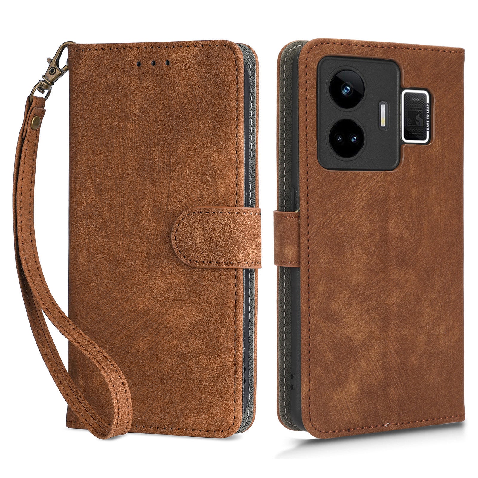 For Realme GT Neo 5 5G / GT3 5G Wallet Phone Case RFID Blocking Leather Stand Phone Cover with Strap