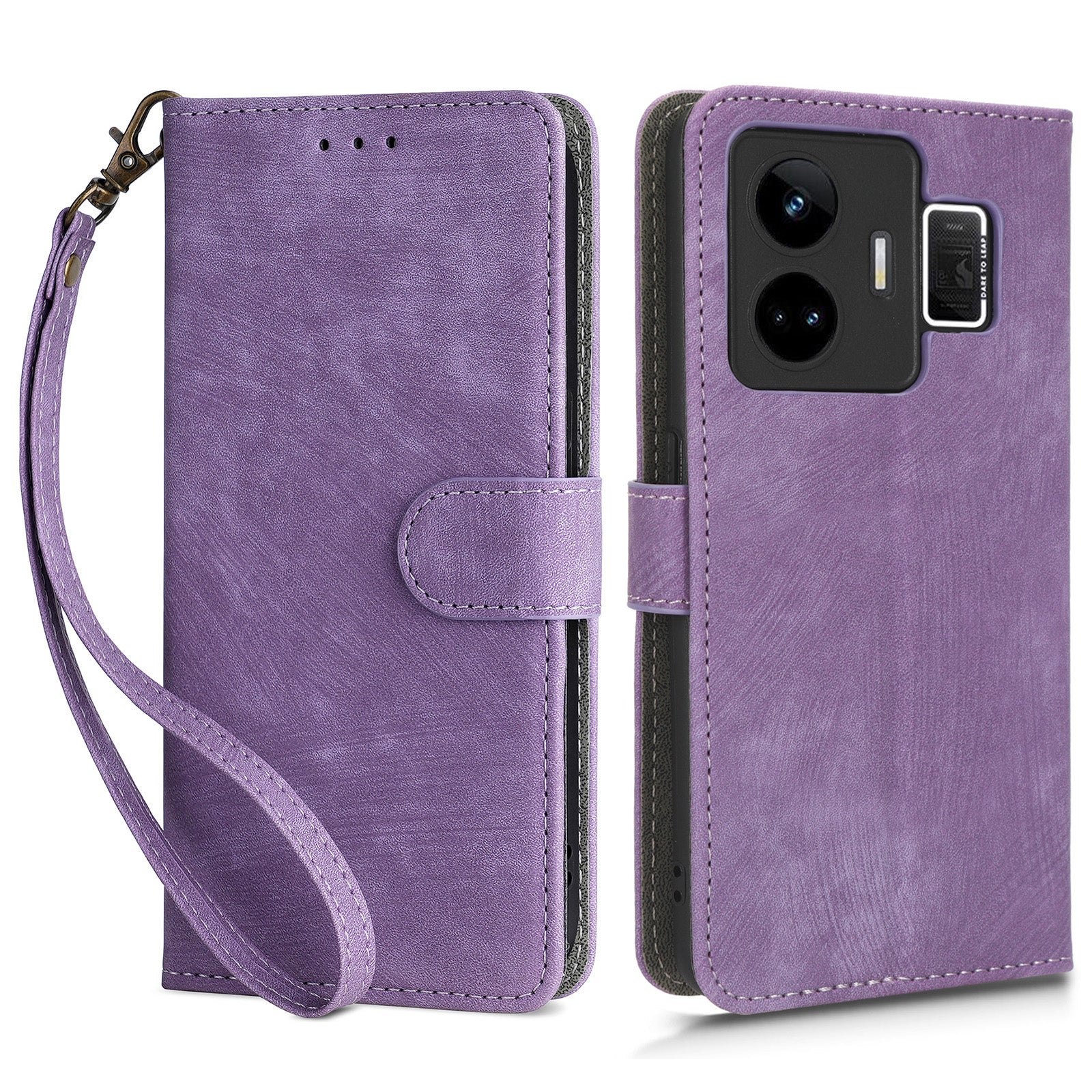 For Realme GT Neo 5 5G / GT3 5G Wallet Phone Case RFID Blocking Leather Stand Phone Cover with Strap