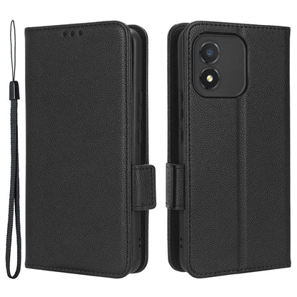 For Honor X5 4G Litchi Texture Wallet Stand Phone Cover PU Leather Magnetic Phone Case