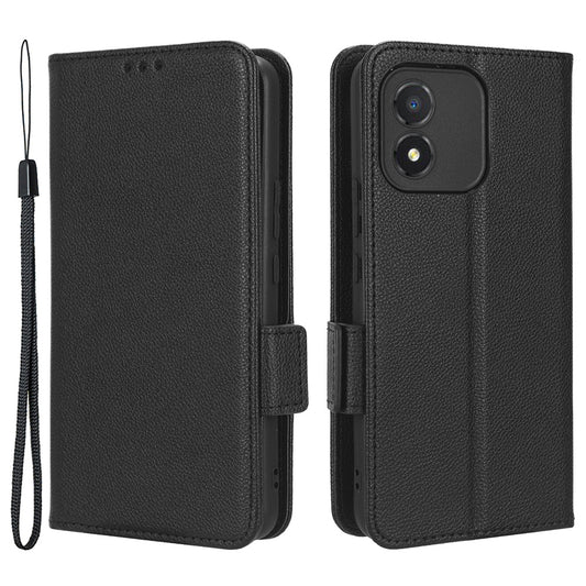 For Honor X5 4G Litchi Texture Wallet Stand Phone Cover PU Leather Magnetic Phone Case