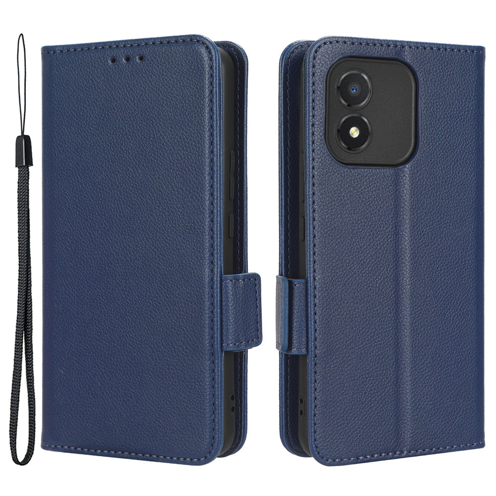 For Honor X5 4G Litchi Texture Wallet Stand Phone Cover PU Leather Magnetic Phone Case