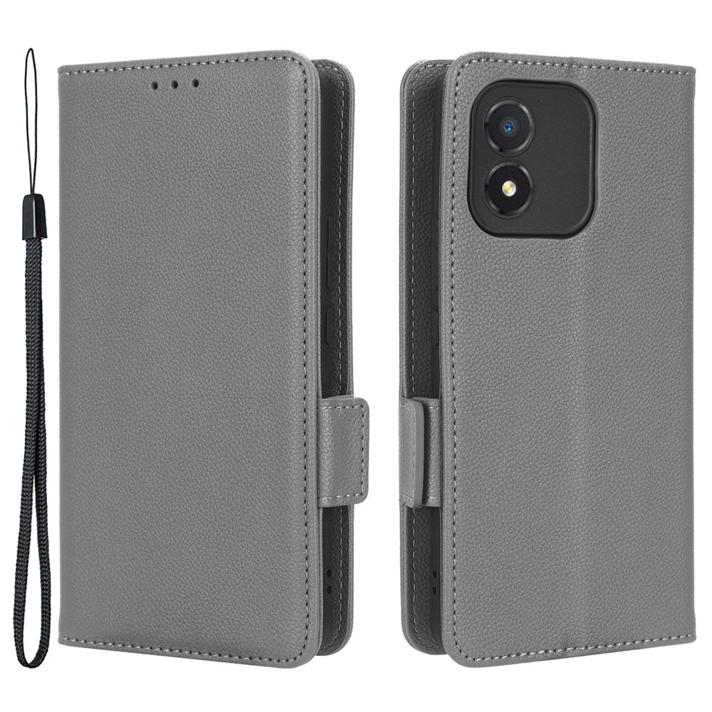 For Honor X5 4G Litchi Texture Wallet Stand Phone Cover PU Leather Magnetic Phone Case