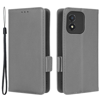 For Honor X5 4G Litchi Texture Wallet Stand Phone Cover PU Leather Magnetic Phone Case