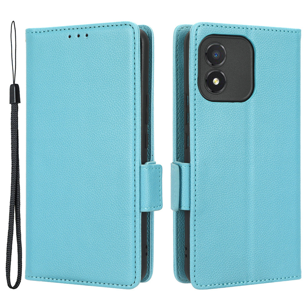 For Honor X5 4G Litchi Texture Wallet Stand Phone Cover PU Leather Magnetic Phone Case