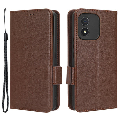 For Honor X5 4G Litchi Texture Wallet Stand Phone Cover PU Leather Magnetic Phone Case