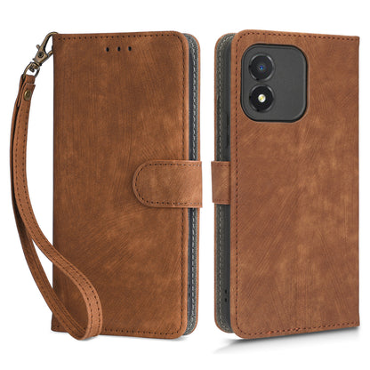 For Honor X5 4G RFID Blocking Leather Wallet Case Stand Anti-Shock Phone Cover with Strap