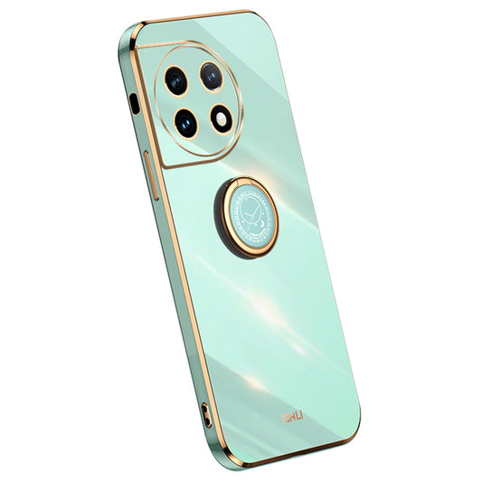 XINLI For OnePlus Ace 2 5G / 11R 5G Electroplating Phone Case Ring Kickstand Soft TPU Phone Cover