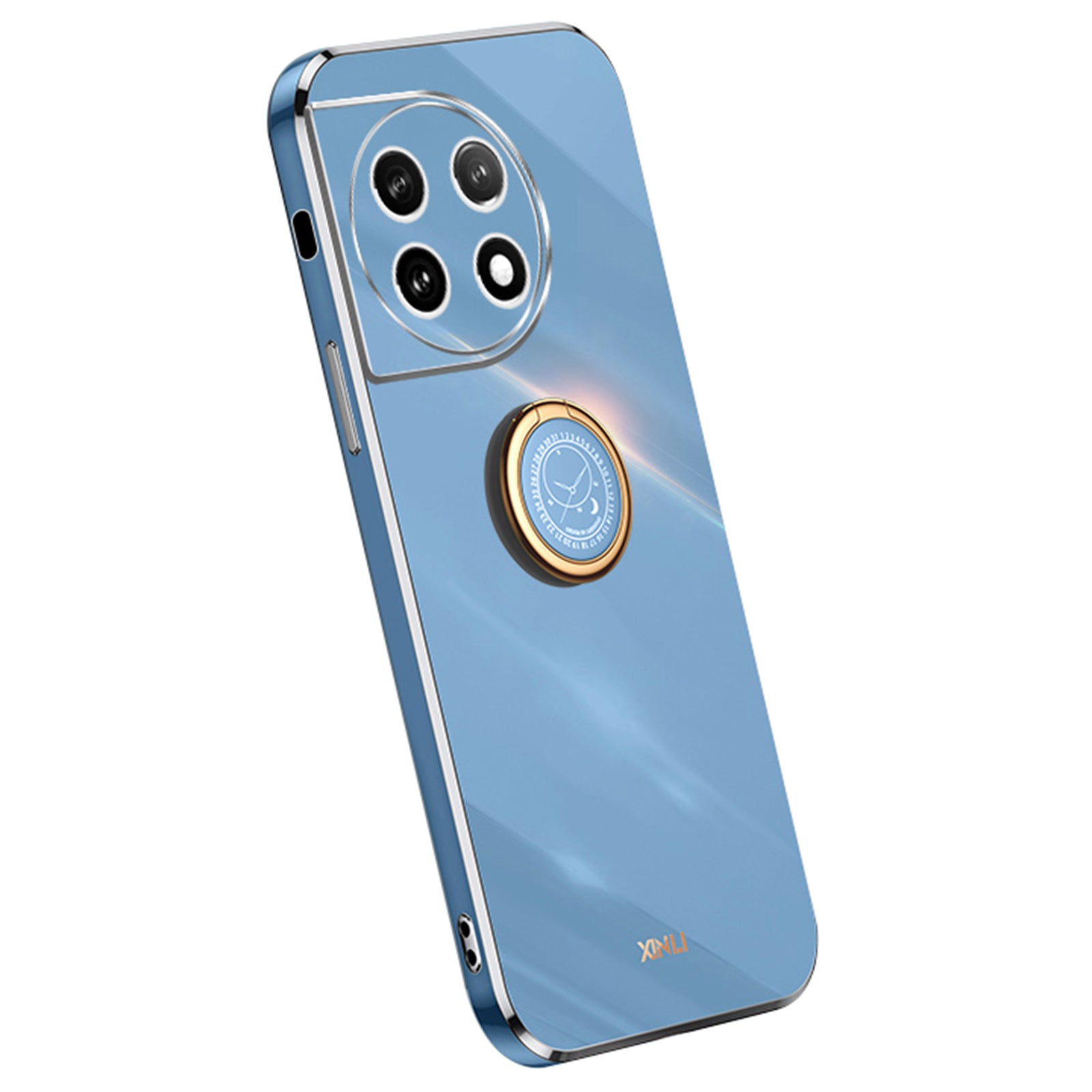 XINLI For OnePlus Ace 2 5G / 11R 5G Electroplating Phone Case Ring Kickstand Soft TPU Phone Cover