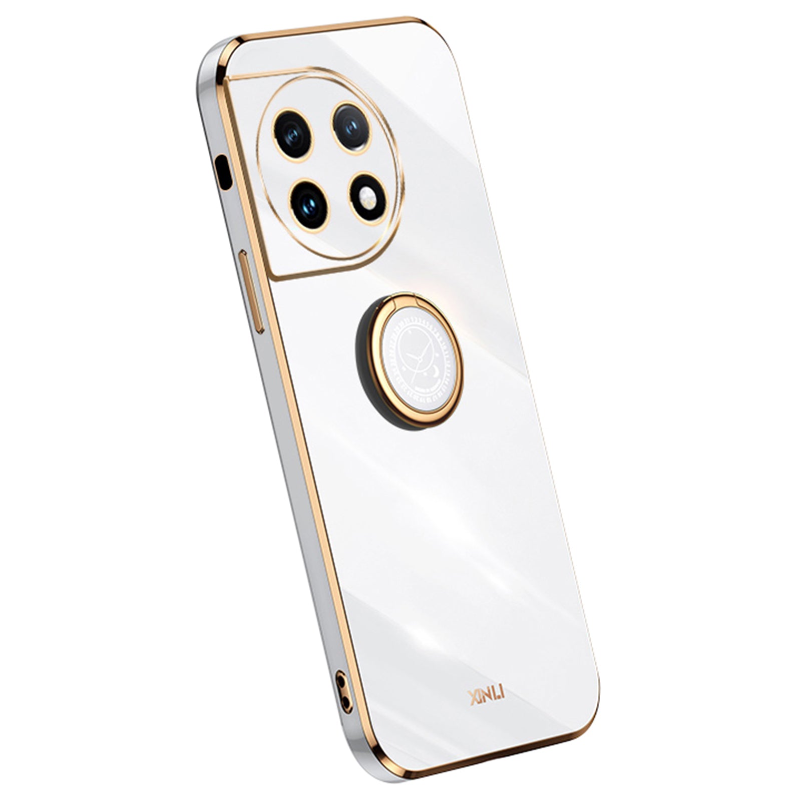 XINLI For OnePlus Ace 2 5G / 11R 5G Electroplating Phone Case Ring Kickstand Soft TPU Phone Cover