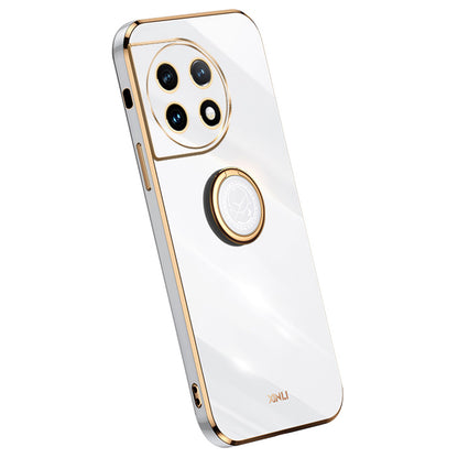 XINLI For OnePlus Ace 2 5G / 11R 5G Electroplating Phone Case Ring Kickstand Soft TPU Phone Cover