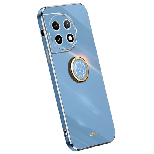 XINLI For OnePlus 11 5G Ring Kickstand Electroplating Phone Case Anti-drop TPU Phone Cover