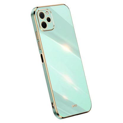 XINLI For Huawei nova Y61 4G Electroplating Frame Phone Case TPU Cover with Camera Lens Protection