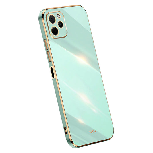 XINLI For Huawei nova Y61 4G Electroplating Frame Phone Case TPU Cover with Camera Lens Protection