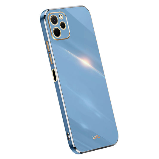 XINLI For Huawei nova Y61 4G Electroplating Frame Phone Case TPU Cover with Camera Lens Protection