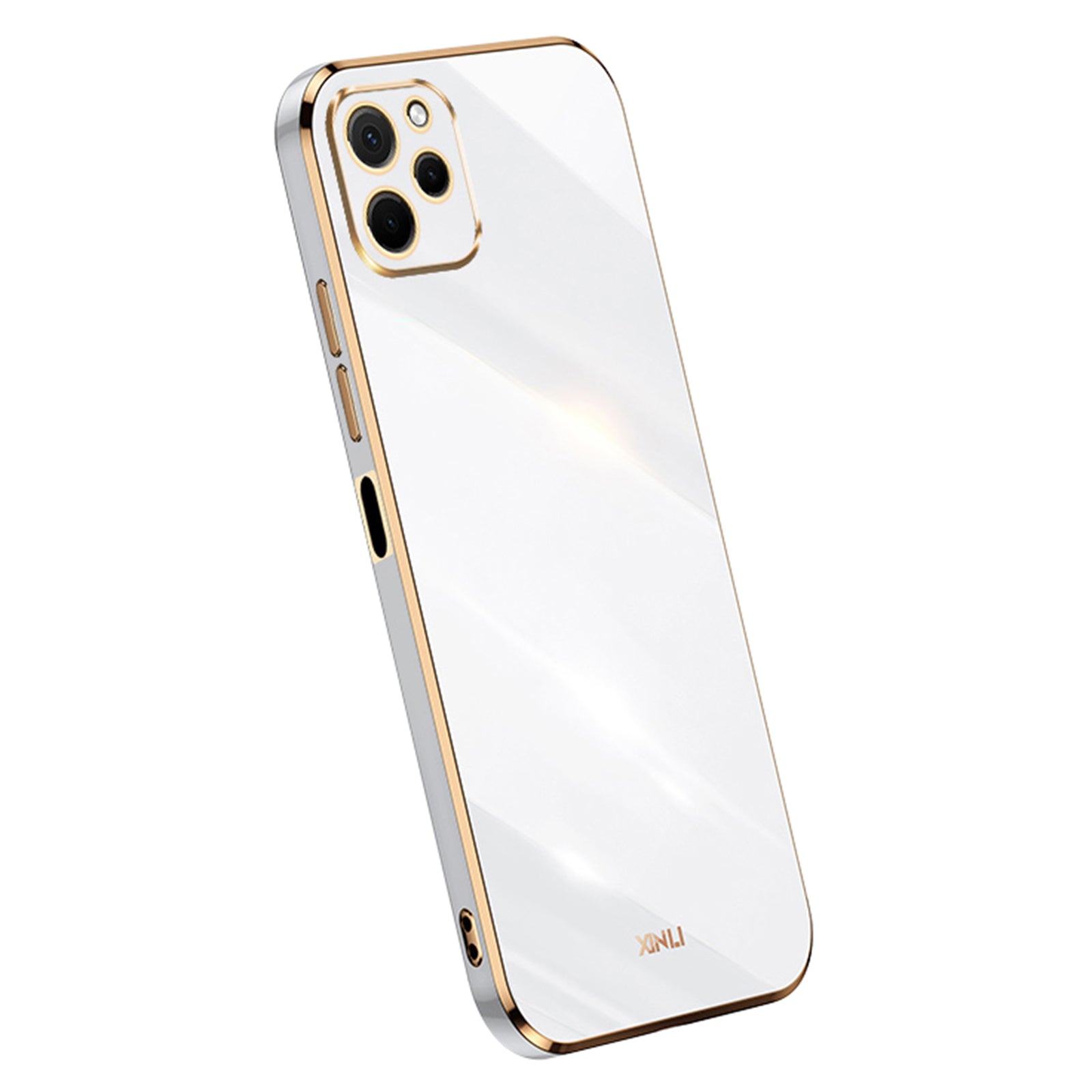 XINLI For Huawei nova Y61 4G Electroplating Frame Phone Case TPU Cover with Camera Lens Protection