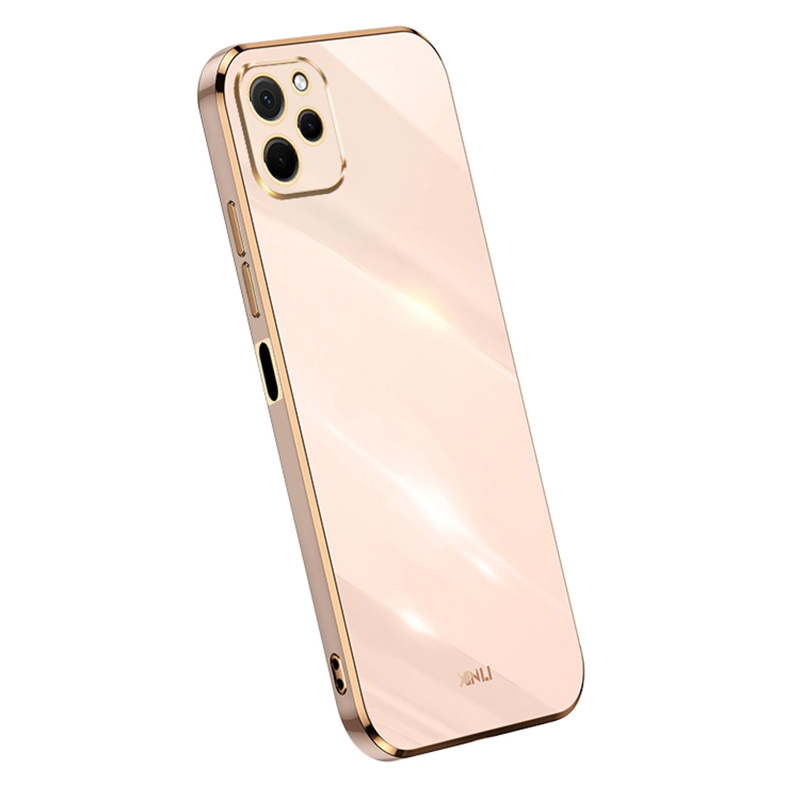 XINLI For Huawei nova Y61 4G Electroplating Frame Phone Case TPU Cover with Camera Lens Protection