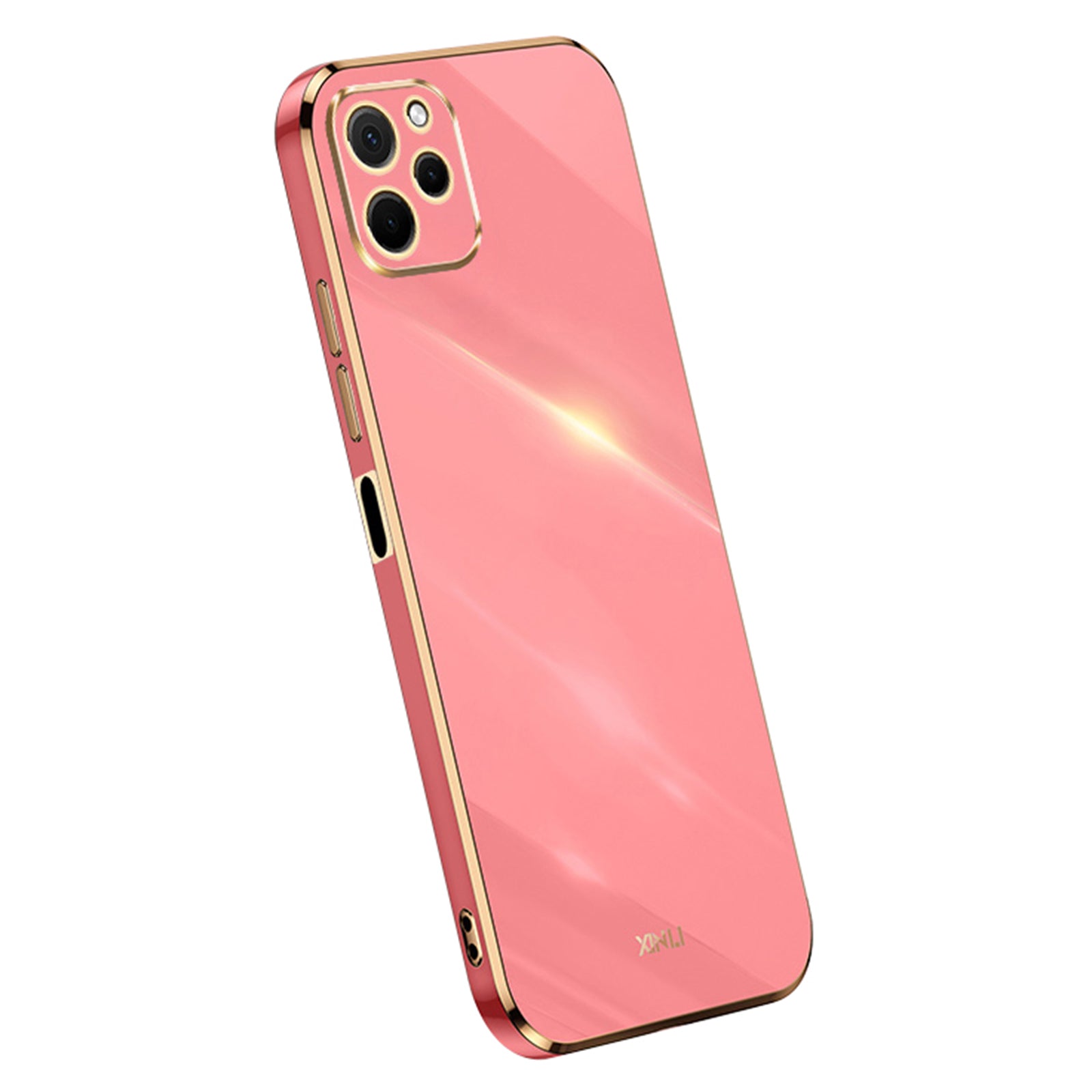 XINLI For Huawei nova Y61 4G Electroplating Frame Phone Case TPU Cover with Camera Lens Protection