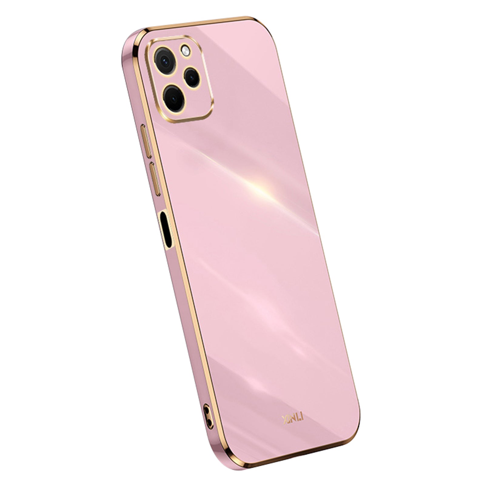 XINLI For Huawei nova Y61 4G Electroplating Frame Phone Case TPU Cover with Camera Lens Protection