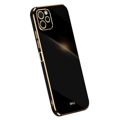 XINLI For Huawei nova Y61 4G Electroplating Frame Phone Case TPU Cover with Camera Lens Protection