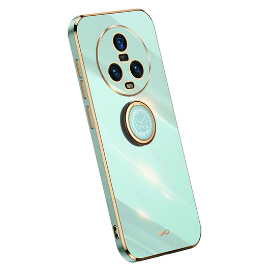 XINLI For Honor Magic5 Ring Kickstand Phone Case Electroplating TPU Phone Back Cover
