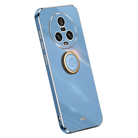 XINLI For Honor Magic5 Ring Kickstand Phone Case Electroplating TPU Phone Back Cover