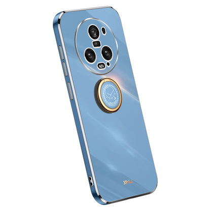 XINLI For Honor Magic5 Pro Soft TPU Phone Case Ring Kickstand Electroplating Cell Phone Cover
