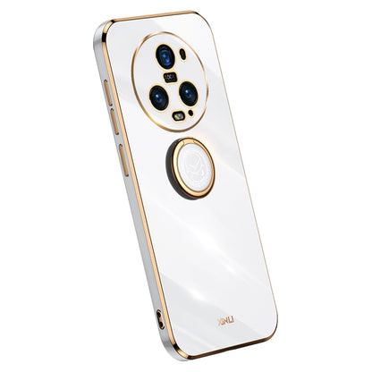 XINLI For Honor Magic5 Pro Soft TPU Phone Case Ring Kickstand Electroplating Cell Phone Cover