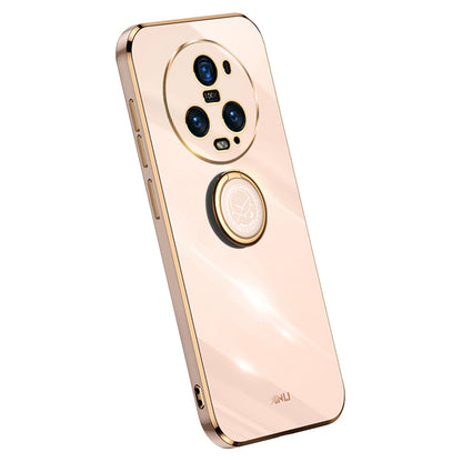 XINLI For Honor Magic5 Pro Soft TPU Phone Case Ring Kickstand Electroplating Cell Phone Cover