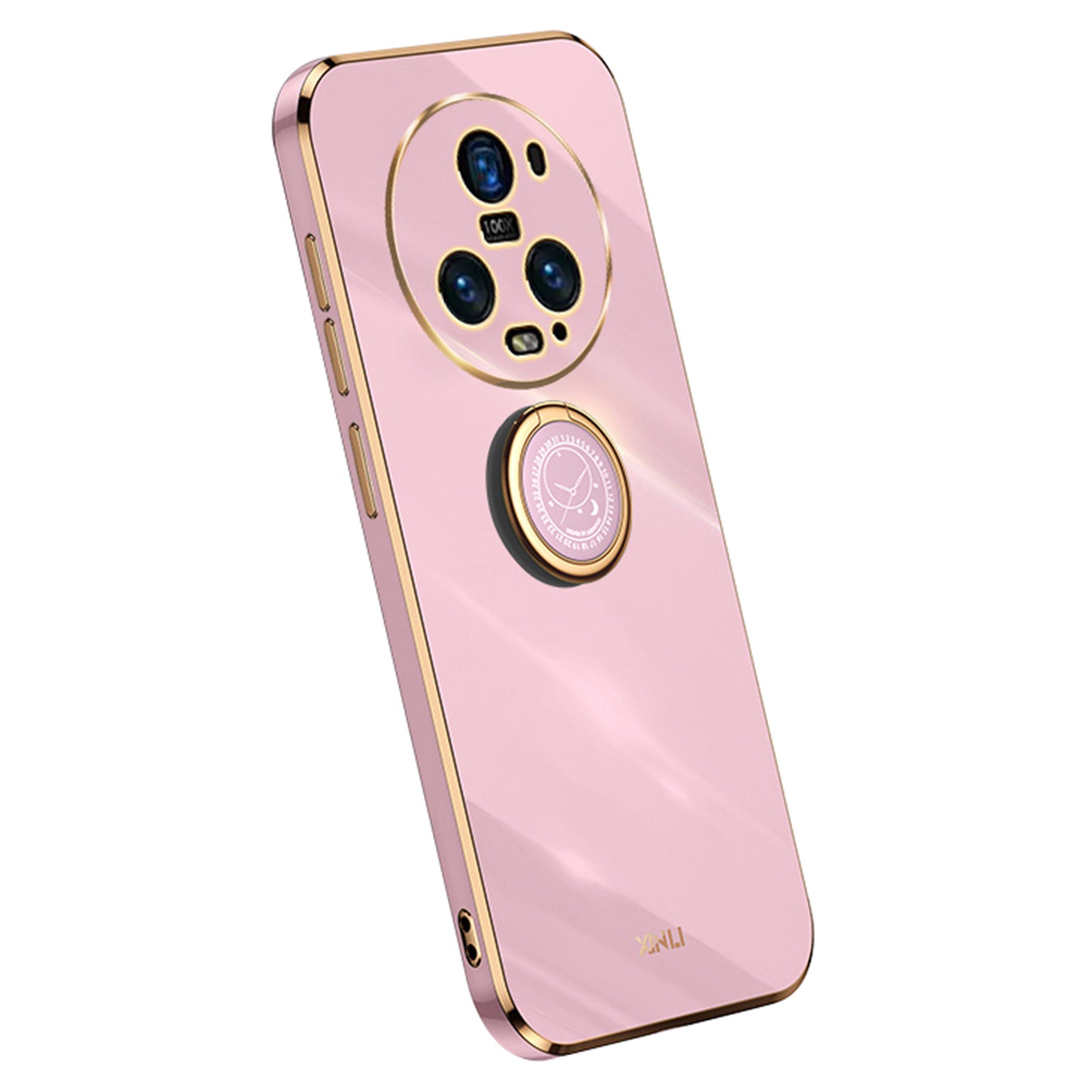XINLI For Honor Magic5 Pro Soft TPU Phone Case Ring Kickstand Electroplating Cell Phone Cover