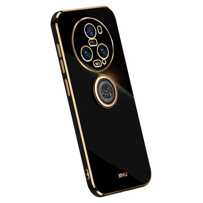 XINLI For Honor Magic5 Pro Soft TPU Phone Case Ring Kickstand Electroplating Cell Phone Cover