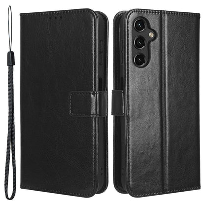 For Samsung Galaxy A24 4G Wallet Case PU Leather Crazy Horse Texture Stand Folio Flip Phone Cover