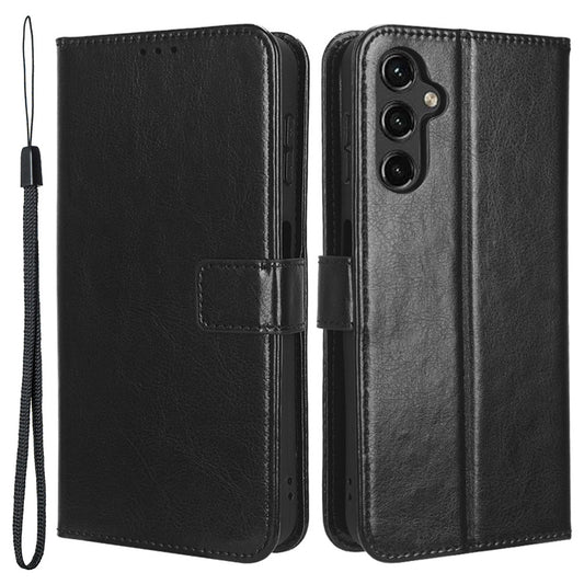 For Samsung Galaxy A24 4G Wallet Case PU Leather Crazy Horse Texture Stand Folio Flip Phone Cover