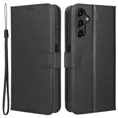 For Samsung Galaxy A24 4G PU Leather Phone Case Wallet Stand Diamond Texture Protective Cover