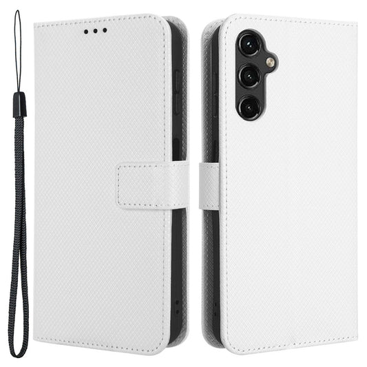 For Samsung Galaxy A24 4G PU Leather Phone Case Wallet Stand Diamond Texture Protective Cover