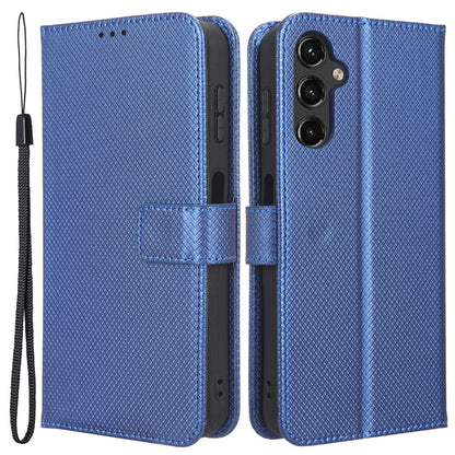 For Samsung Galaxy A24 4G PU Leather Phone Case Wallet Stand Diamond Texture Protective Cover
