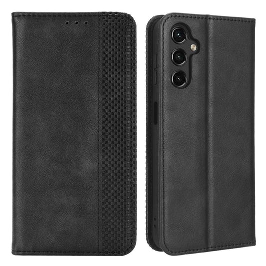 For Samsung Galaxy A24 4G PU Leather Smartphone Case Vintage Stand Wallet Anti-drop Phone Cover