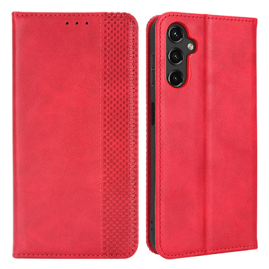 For Samsung Galaxy A24 4G PU Leather Smartphone Case Vintage Stand Wallet Anti-drop Phone Cover