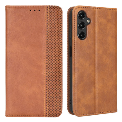 For Samsung Galaxy A24 4G PU Leather Smartphone Case Vintage Stand Wallet Anti-drop Phone Cover