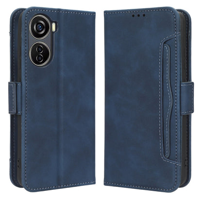 For ZTE Blade V40 Design PU Leather Phone Stand Case Multiple Card Slots Wallet Smartphone Cover