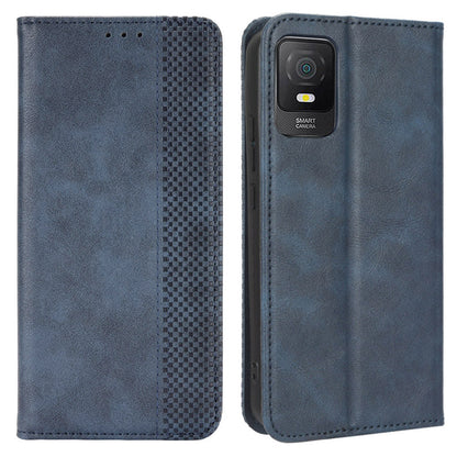 For TCL 403 Retro Phone Cover Magnetic PU Leather Stand Cell Phone Wallet Case