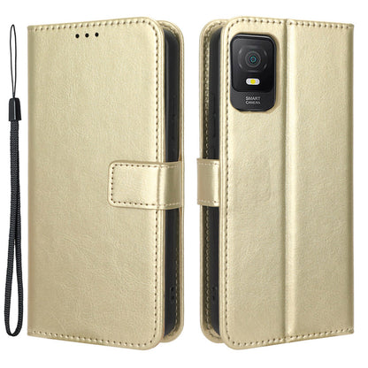 Stand Leather Phone Case for TCL 403 , Crazy Horse Texture Wallet Cell Phone Cover