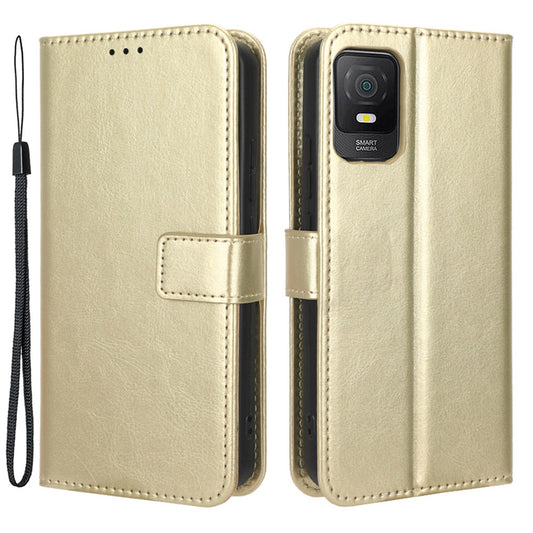 Stand Leather Phone Case for TCL 403 , Crazy Horse Texture Wallet Cell Phone Cover