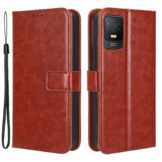 Stand Leather Phone Case for TCL 403 , Crazy Horse Texture Wallet Cell Phone Cover