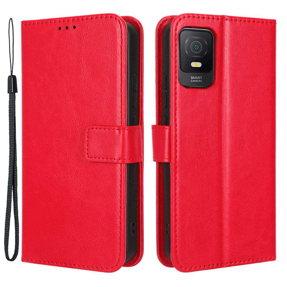 Stand Leather Phone Case for TCL 403 , Crazy Horse Texture Wallet Cell Phone Cover