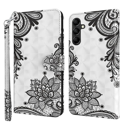 For Samsung Galaxy A34 5G PU Leather Phone Case 3D Pattern Printing Stand Wallet Flip Cover