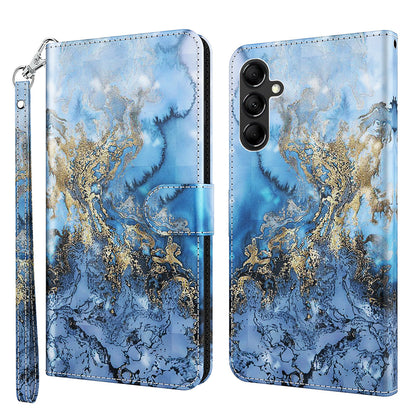 For Samsung Galaxy A34 5G PU Leather Phone Case 3D Pattern Printing Stand Wallet Flip Cover
